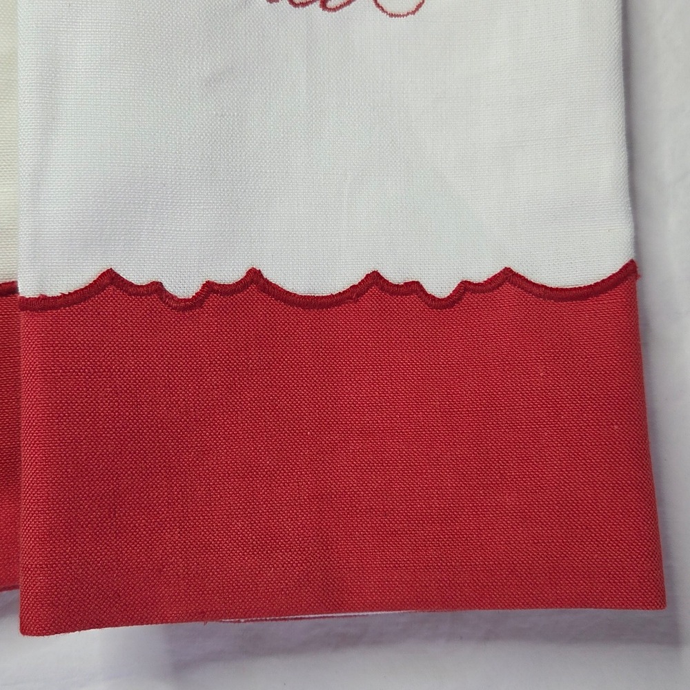 Martha Stewart Collection Christmas Naughty Nice Embroidered Hand Towels Set - Picture 5 of 10